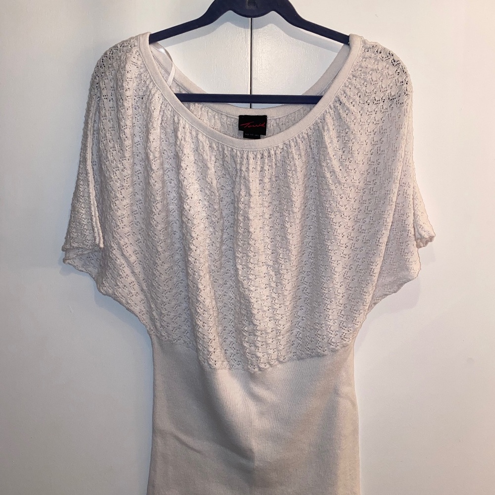 Torrid White Sweater Top